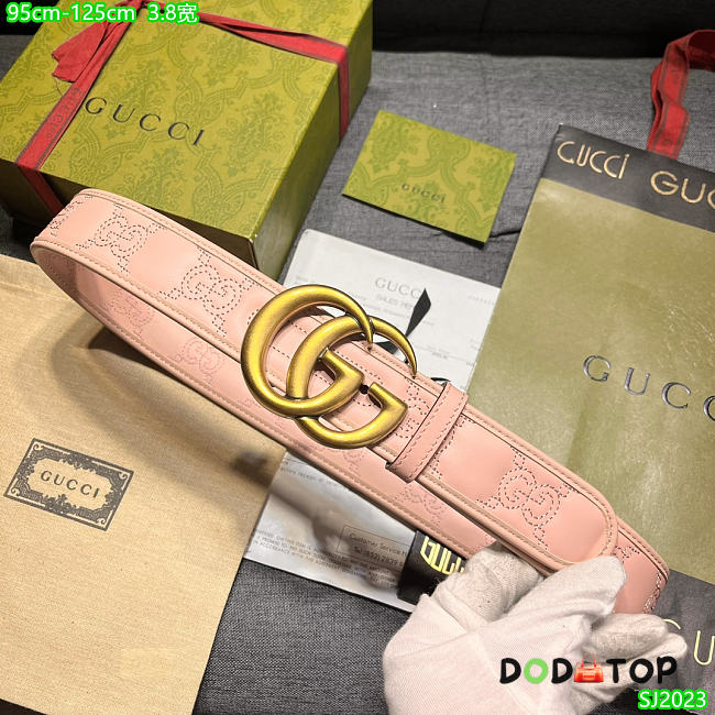 Gucci Pink Belt 3.8 cm - 1