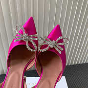 Amina Muaddi Rosie Sling Heels Silk 95mm Pink - 6