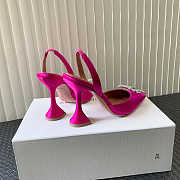 Amina Muaddi Rosie Sling Heels Silk 95mm Pink - 5