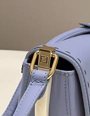 Fendi Moonlight Leather Shoulder Bag Light Blue Size 19 × 8 × 14 cm - 3
