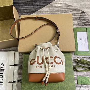 Gucci 777166 Mini Shoulder Bag With Gucci Print Beige Size 16 x 21 x 11 cm