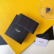 YSL Monogram Zippered Card Case Black/Gold Size 13 x 8 x 2 cm - 5