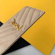 YSL Monogram Zippered Card Case Beige/Gold Size 13 x 8 x 2 cm - 5