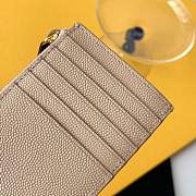 YSL Monogram Zippered Card Case Beige/Gold Size 13 x 8 x 2 cm - 3