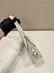 Prada Long Handle Zipper Dumpling White Bag Size 26 x 17 x 9 cm - 6