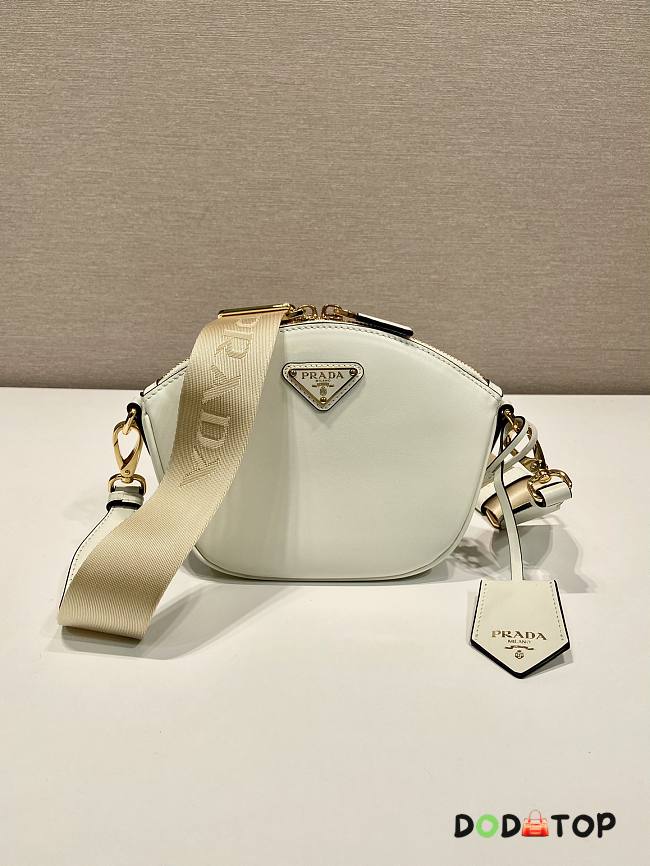 Prada Leather Mini Shoulder Bag White Size 18 x 15 x 8 cm - 1