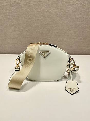 Prada Leather Mini Shoulder Bag White Size 18 x 15 x 8 cm