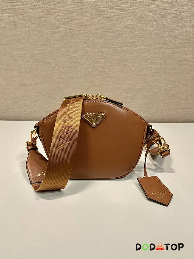 Prada Leather Mini Shoulder Bag Brown Size 18 x 15 x 8 cm - 1