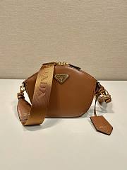 Prada Leather Mini Shoulder Bag Brown Size 18 x 15 x 8 cm - 1