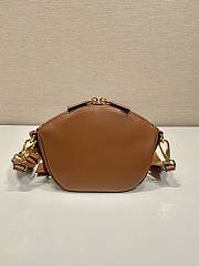 Prada Leather Mini Shoulder Bag Brown Size 18 x 15 x 8 cm - 4