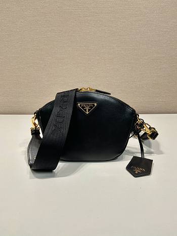 Prada Leather Mini Shoulder Bag Black Size 18 x 15 x 8 cm