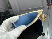 Louis Vuitton Romy Card Holder N40639 Blue Square Size 12 x 8 x 0.8 cm - 4
