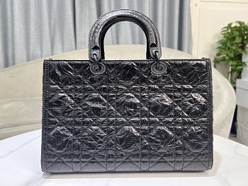 Dior Large Lady D-Sire My ABCDior Bag Black Size 35 x 23 x 15 cm