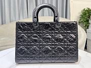 Dior Large Lady D-Sire My ABCDior Bag Black Size 35 x 23 x 15 cm - 2