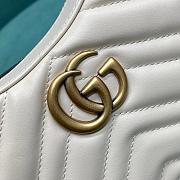 Gucci Marmont Half Moon White Bag Size 21.5 x 11 x 5 cm - 2