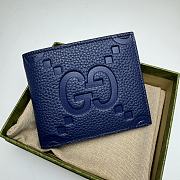 Gucci Jumbo Gg Wallet In Blue Size 11 x 9 cm - 2