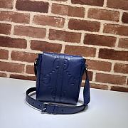 Gucci Jumbo Gg Small Messenger Bag Blue Size 14.5 x 18.5 x 4.5 cm - 2