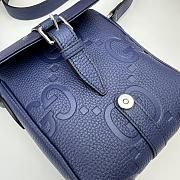 Gucci Jumbo Gg Small Messenger Bag Blue Size 14.5 x 18.5 x 4.5 cm - 5