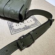 Gucci Jumbo Gg Small Messenger Bag Dark Green Size 14.5 x 18.5 x 4.5 cm - 2
