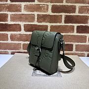 Gucci Jumbo Gg Small Messenger Bag Dark Green Size 14.5 x 18.5 x 4.5 cm - 3