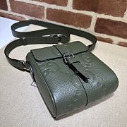 Gucci Jumbo Gg Small Messenger Bag Dark Green Size 14.5 x 18.5 x 4.5 cm - 5