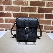 Gucci Jumbo Gg Small Messenger Bag Black Size 14.5 x 18.5 x 4.5 cm  - 1