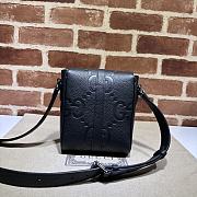 Gucci Jumbo Gg Small Messenger Bag Black Size 14.5 x 18.5 x 4.5 cm  - 4