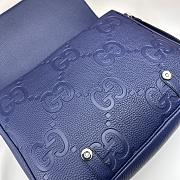 Gucci Jumbo GG Medium Messenger Bag Blue Size 31 x 24.5 x 6 cm - 5