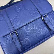 Gucci Jumbo GG Medium Messenger Bag Blue Size 31 x 24.5 x 6 cm - 2