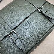 Gucci Jumbo GG Medium Messenger Bag Dark Green Size 31 x 24.5 x 6 cm - 5