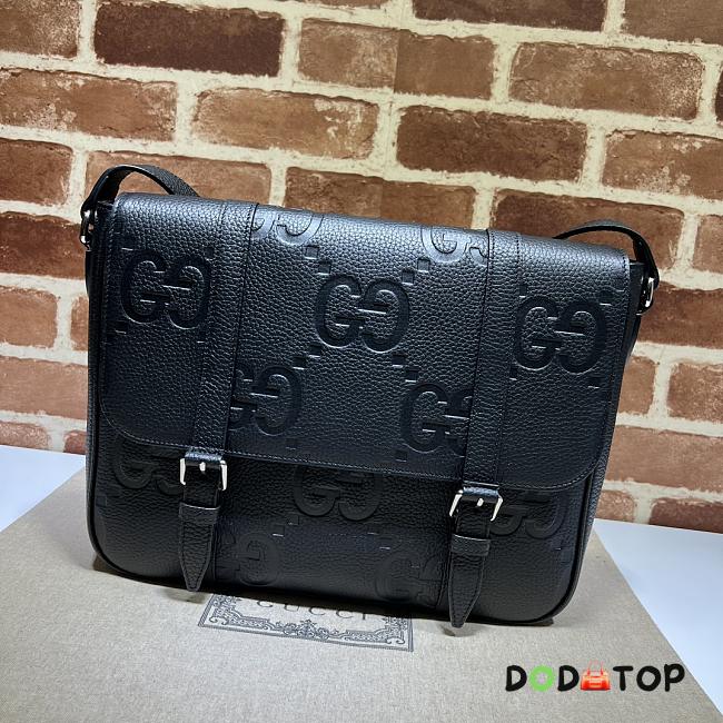 Gucci Jumbo GG Medium Messenger Bag Black Size 31 x 24.5 x 6 cm - 1