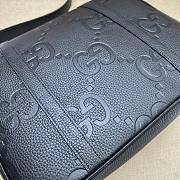 Gucci Jumbo GG Medium Messenger Bag Black Size 31 x 24.5 x 6 cm - 2