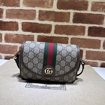 Gucci Ophidia GG Mini Shoulder Bag Brown Size 19 x 13 x 5 cm