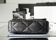 Chanel 19 Large Flap Bag Lambskin Black Silver Size 30 cm - 4