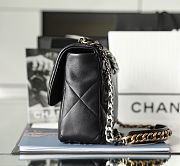 Chanel 19 Large Flap Bag Lambskin Black Silver Size 30 cm - 2