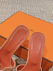 Hermes Oran Sandals Brown Heel 5 cm - 4
