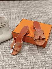 Hermes Oran Sandals Brown Heel 5 cm - 5