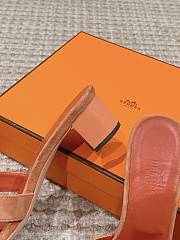 Hermes Oran Sandals Brown Heel 5 cm - 6