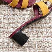 Hermes Oran Sandals Yellow Heel 5 cm - 3