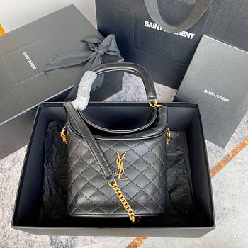 YSL Gaby Bucket Black Bag Size 19 x 17 x 15 cm