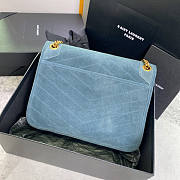 YSL Niki Medium Blue Bag Size 28 x 20 x 8 cm - 5