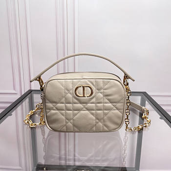 Dior Small Caro Top Handle Camera Bag Beige Size 19 x 13 x 4.5 cm