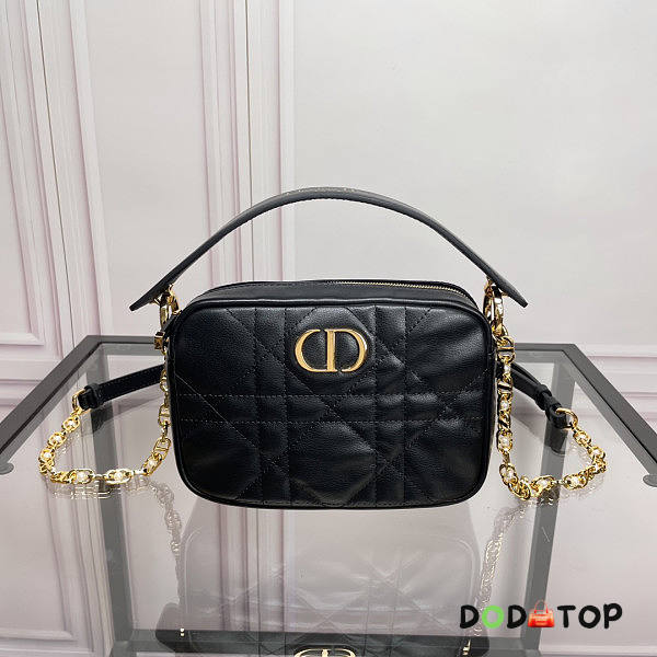 Dior Small Caro Top Handle Camera Bag Black Size 19 x 13 x 4.5 cm - 1