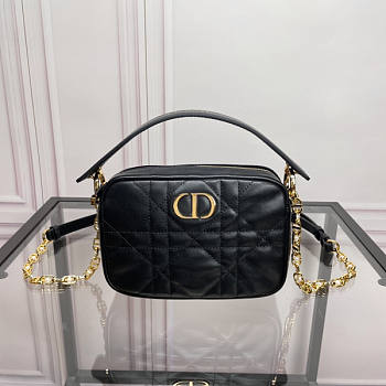 Dior Small Caro Top Handle Camera Bag Black Size 19 x 13 x 4.5 cm