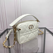 Dior Small Caro Top Handle Camera Bag White Size 19 x 13 x 4.5 cm - 6