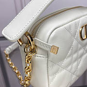 Dior Small Caro Top Handle Camera Bag White Size 19 x 13 x 4.5 cm - 3