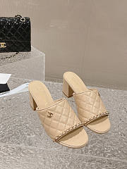 Chanel Beige Sandals 7 cm - 1