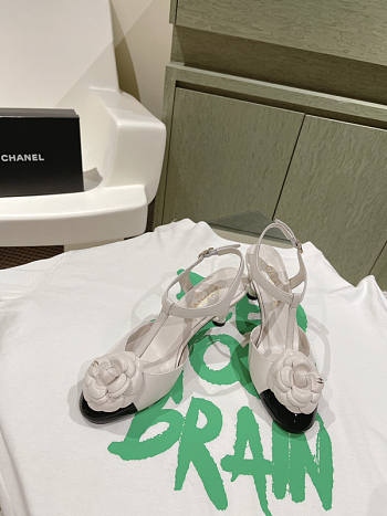 Chanel White Heels 4.5 cm