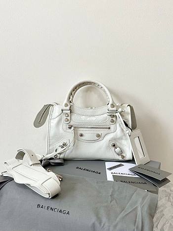 Balenciaga Classic Mini City Bag White Size 24 x 16 x 9 cm