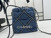 Chanel 22 Mini Tote Bag Denim Size 19 x 20 x 6 cm - 5